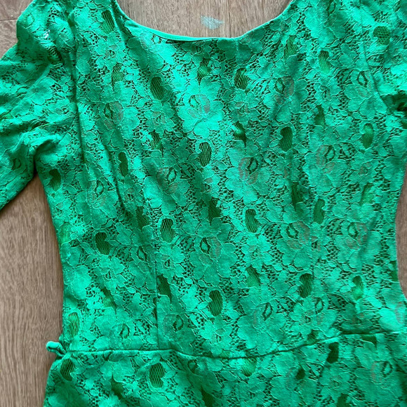 Maude Medium Green Lace Romper - Picture 2 of 10
